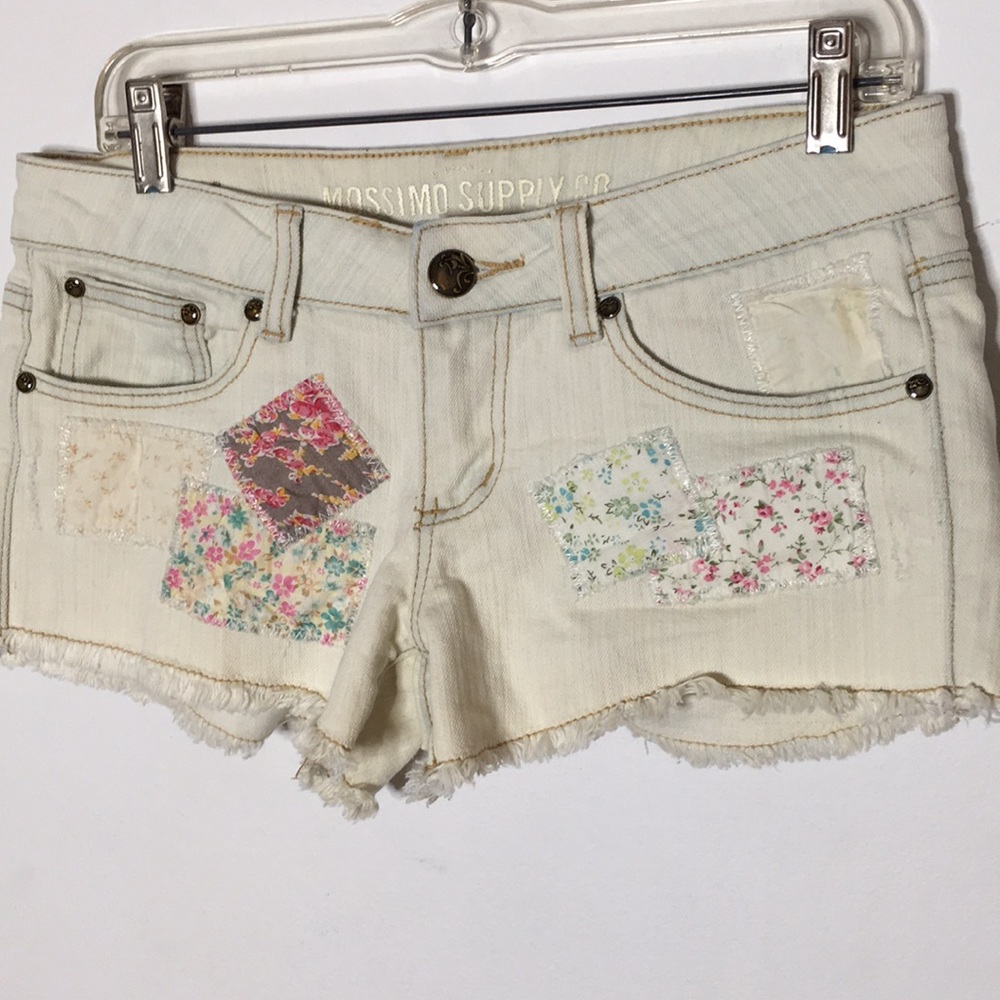 Floral patch shorts